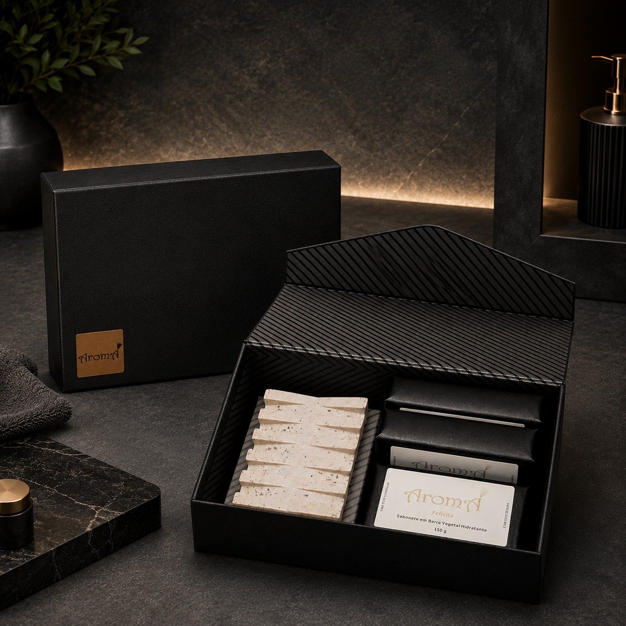 Kit Felicità Masculino Aromá - Caixa Rígida Imantada 