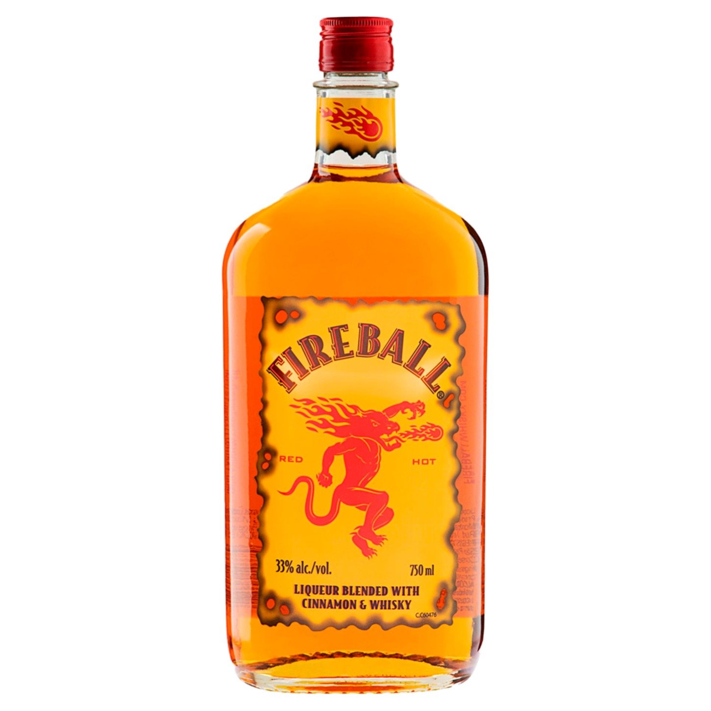 Kit Licor de Canela, Whisky Fireball 750ml e 2 Copos 