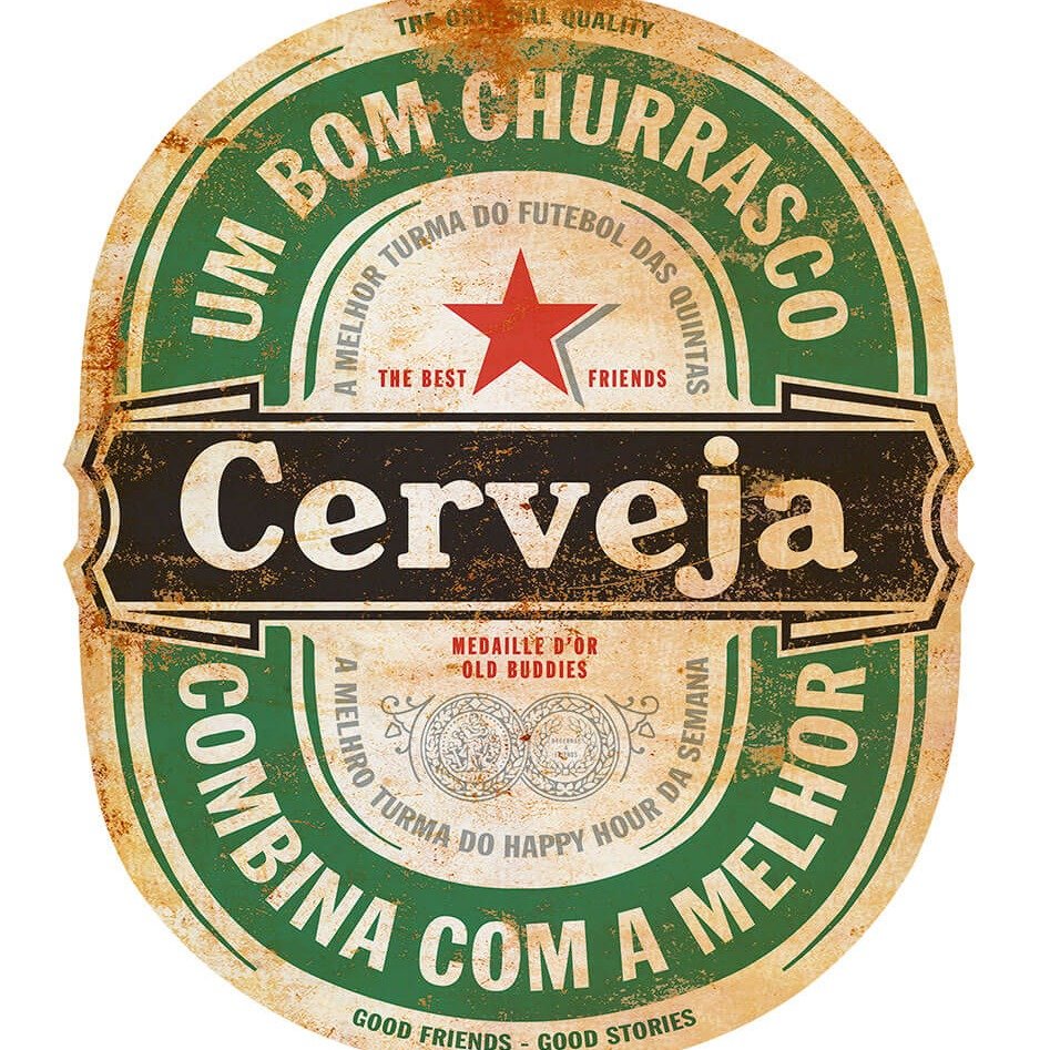 Placa Decorativa em MDF - Um Bom Churrasco e Cerveja