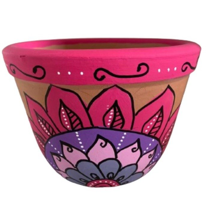 Vaso de Barro em Pintura Organica VI