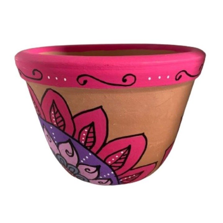 Vaso de Barro em Pintura Organica VI