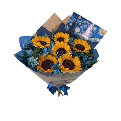 Buquê 6 Girassóis Van Gogh