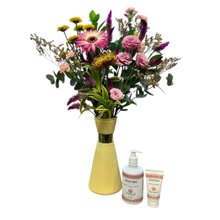 Vaso Nude Mix Flores com Kit Calêndula Mães
